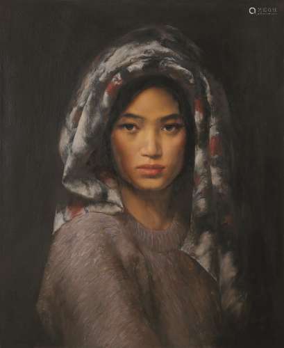张利（b.1962）  1989年作 孟连傣族少女 布面油彩