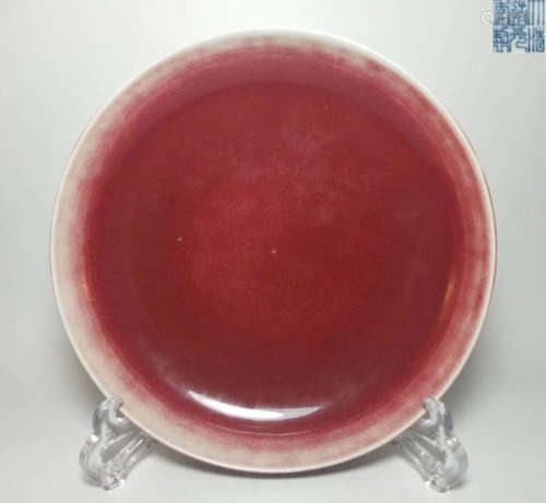 A DAOGUANG MARK RED PLATE
