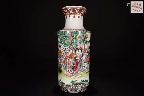 A JINGDEZHEN MARK VASE WITH GOLD