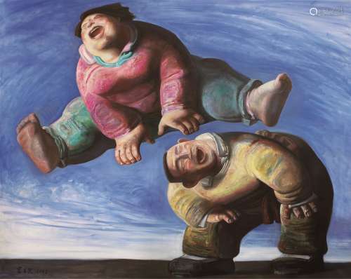 宫立龙（b.1953）  2008年作 飞跃 布面油画