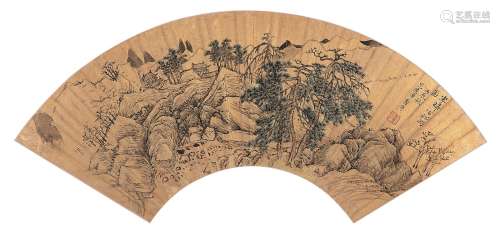 恽寿平（1633～1690）  仿李唐山水 镜心 设色纸本