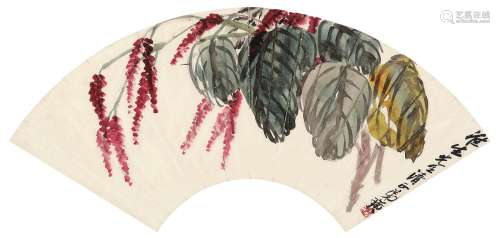齐白石（1864～1957）  红蓼花 镜心 设色纸本