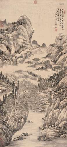 吴历（1632～1718）  梅雨新晴 立轴 水墨纸本