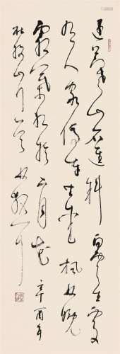 林散之（1898～1989）  草书杜牧诗  立轴 水墨纸本