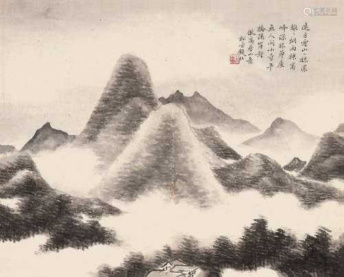 钱杜（1764～1845）  仿高克恭山水 镜心 水墨纸本