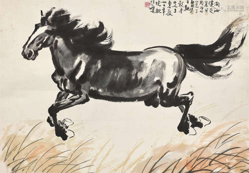 徐悲鸿（1895～1953） 1938年作 奔马图 镜心 设色纸本