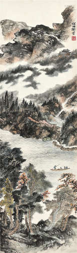 胡佩衡（1892～1962） 溪山无尽 立轴 设色纸本
