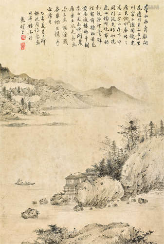 戴熙（1801～1860） 1835年作 拟沈周诗意图 镜心 水墨纸本