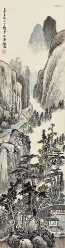 陈师曾（1876～1923） 1919年作 幽杏书院 立轴 设色纸本