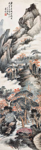 萧愻（1883～1944） 1937年作 幽谷深居 镜心 设色纸本