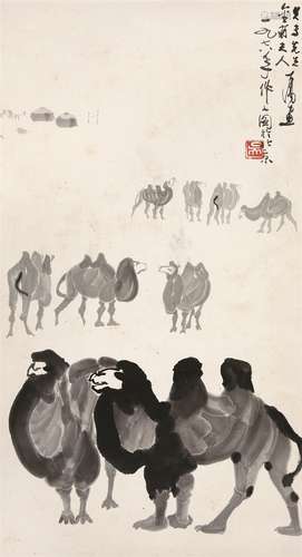 吴作人（1908～1997） 1978年作 骆驼 镜心 水墨纸本