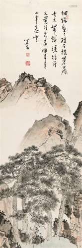 溥儒（1896～1963） 回首青山半是云 立轴 设色纸本