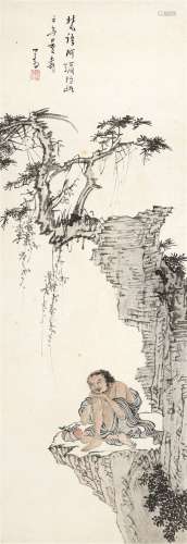 溥儒（1896～1963） 无量寿佛 立轴 设色纸本