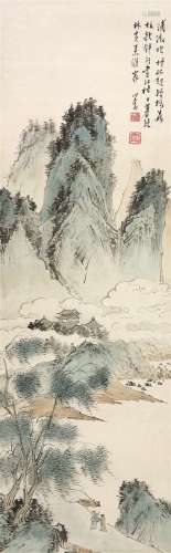 溥儒（1896～1963） 江村日暮 立轴 设色纸本