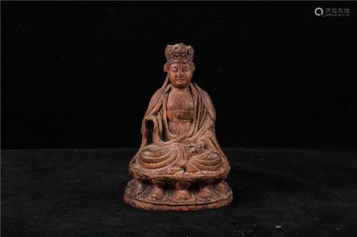 A CHINESE WOOD GUANYIN STATUE, SONG DYNASTY