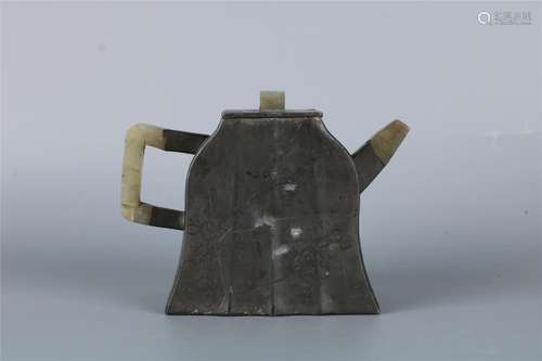 A FINE CHINESE GILT-TIN TEAPOT, MIDDLE QING DYNASTY