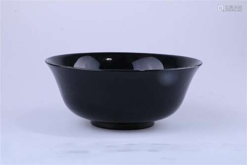 A CHINESE BLACK LACQUER BOWL, MIDDLE QING