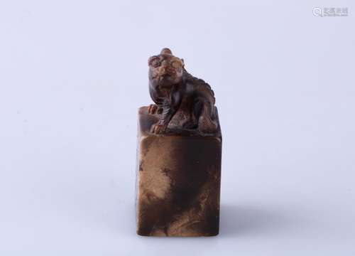 A CHINESE SOAPSTONE SEAL, MIDDLE QING DYNASTY