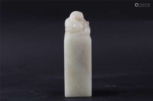 A CHINESE SOAPSTONE SEAL, QING DYNASTY