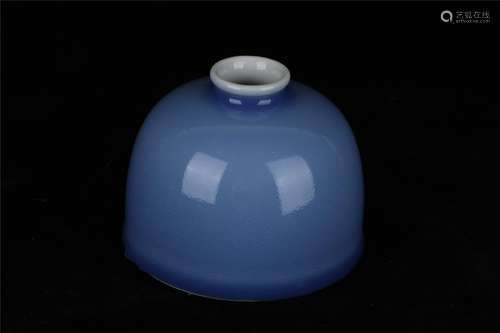 A CHINESE BLUE GLAZED WATER POT, YONGZHENG PERIOD, QING