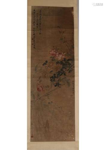 A CHINESE PAPER SCROLL PAINTING, ANONYMOUS