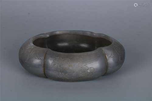 A FINE AND RARE CHINESE GREEN JADE WATER POT, QING