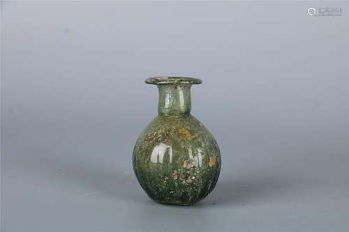 A CHINESE GLASS BOTTLE, TANG DYNASTY