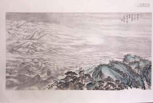 A CHINESE â€˜LANDSCAPEâ€™ PAPER PAINTING, ATTRIBUTED TO