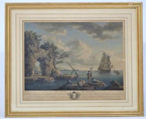 Claude-Joseph Vernet (1714-1789) Colored Engraving