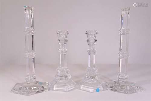 (4)Tiffany & Co Glass Candlesticks