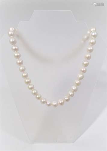 Round 12mm Pearl Necklace 14k Gold,  A Quality