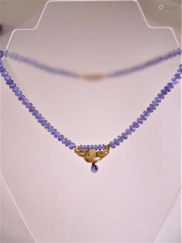 Handmade 20K Tanzanite Necklace