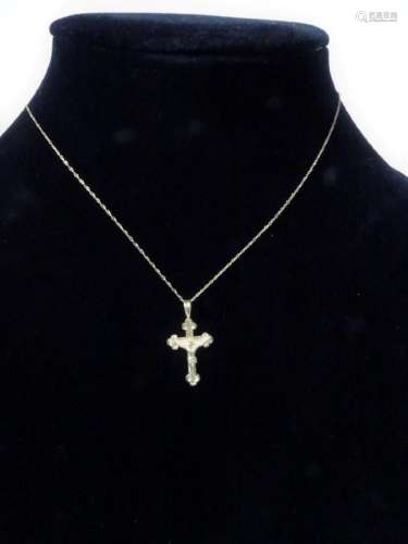 14k Yellow Gold Necklace Pendant and 10k YG Chain