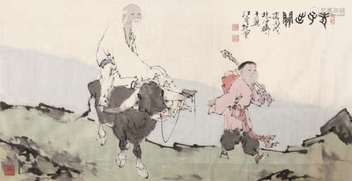 范曾（b.1938） 2006年作 老子出关图 镜心 设色纸本