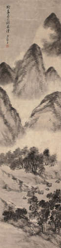 松年（1837～1906） 山水 轴 水墨纸本