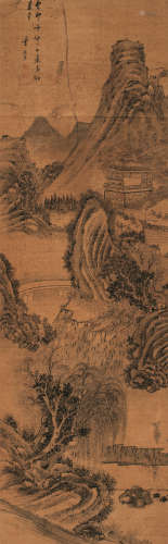 李流芳（1575～1629） 1603年作 山水 轴 水墨绢本