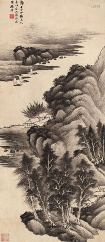 萧谦中（1883～1944） 山水 镜心 水墨纸本