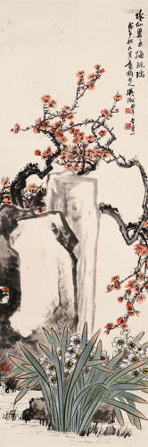 吴徵（1878～1949） 水仙碧玉 立轴 设色纸本