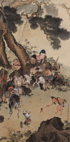 溥儒（1896～1963） 钟馗 立轴 设色绢本