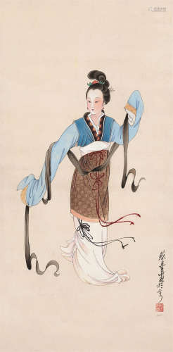 蔡云（1943～2006） 仕女 立轴 设色纸本