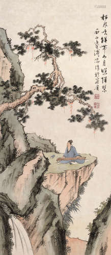 溥儒（1896～1963） 松风高士 立轴 设色纸本