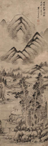 王原祁（1642～1715） 拟大痴笔意 立轴 水墨纸本