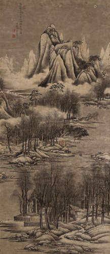 王翚（1632～1717） 山庄雪霁图 立轴 水墨纸本