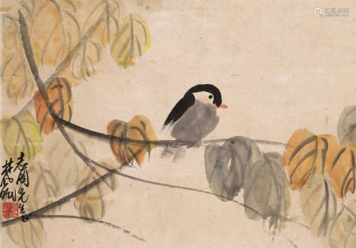 林风眠（1900～1991） 小鸟 立轴 设色纸本
