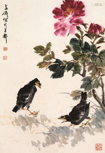 王雪涛（1903～1982） 花鸟 立轴 设色纸本