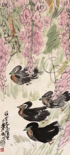 林风眠（1900～1991） 花鸟 立轴 设色纸本
