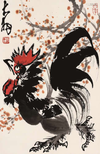 陈大羽（1912－2001） 大吉图 立轴 设色纸本