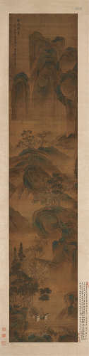 王翚（1632～1717） 1678年作 春林积翠 立轴 设色绢本