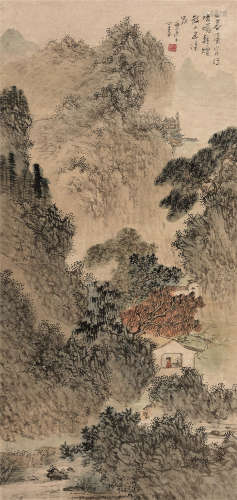 溥儒（1896～1963） 隐居图 立轴 设色纸本
