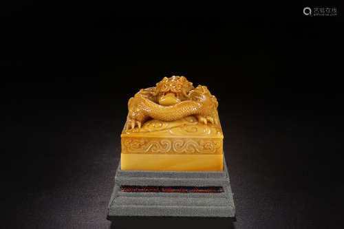 A TIANHUANG STONE SEAL OF DRAGON